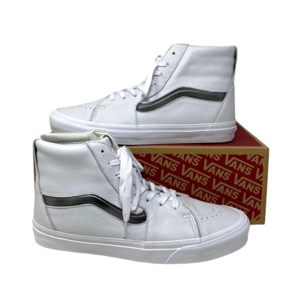 VANS Sk8-Hi XL Shoes Big Mood Leather White Men's Size Skate Casual VN0A5KRYWHT - Picture 9 of 12
